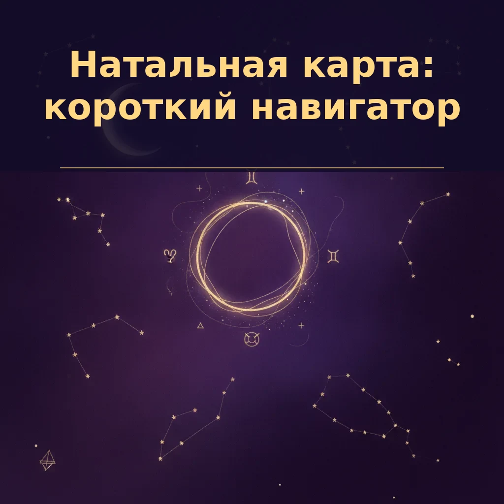 Натальная карта: короткий навигатор по главным вопросам